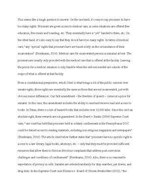 JUST 101 Final Project - Running head: JUS 101 FINAL PROJECT 1 Criminal ...