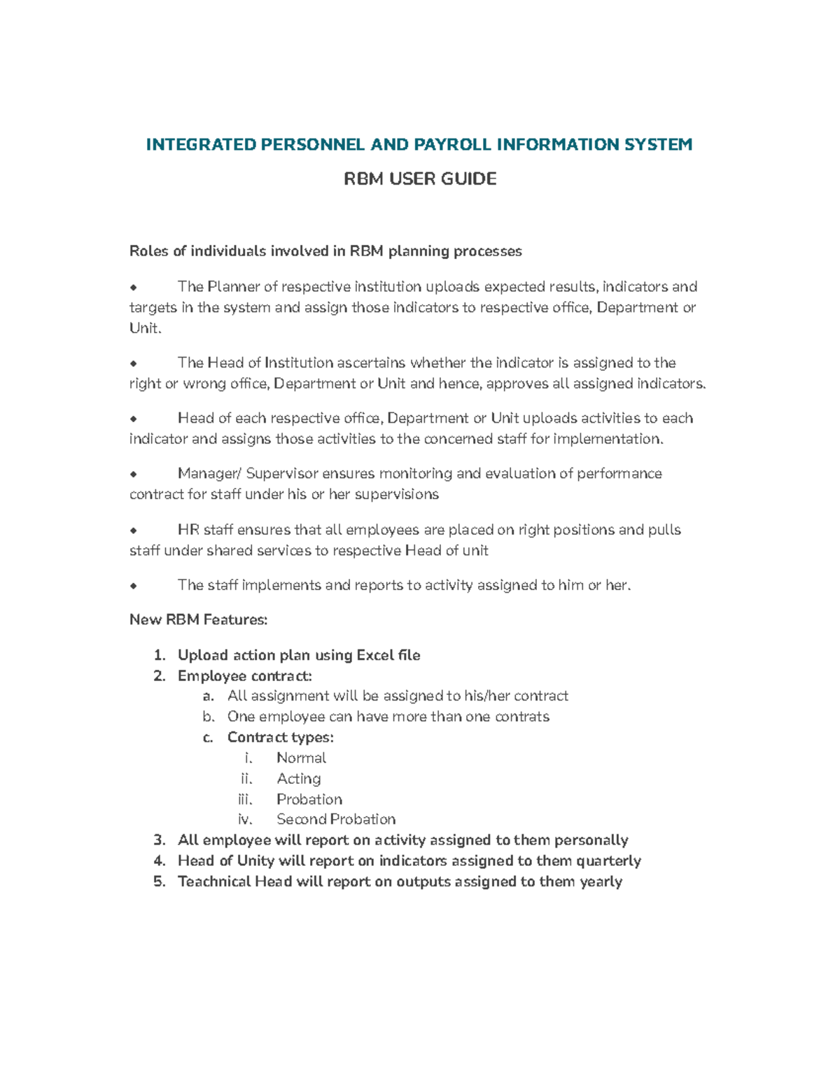 RBM User Guide August 2023 - INTEGRATED PERSONNEL AND PAYROLL ...
