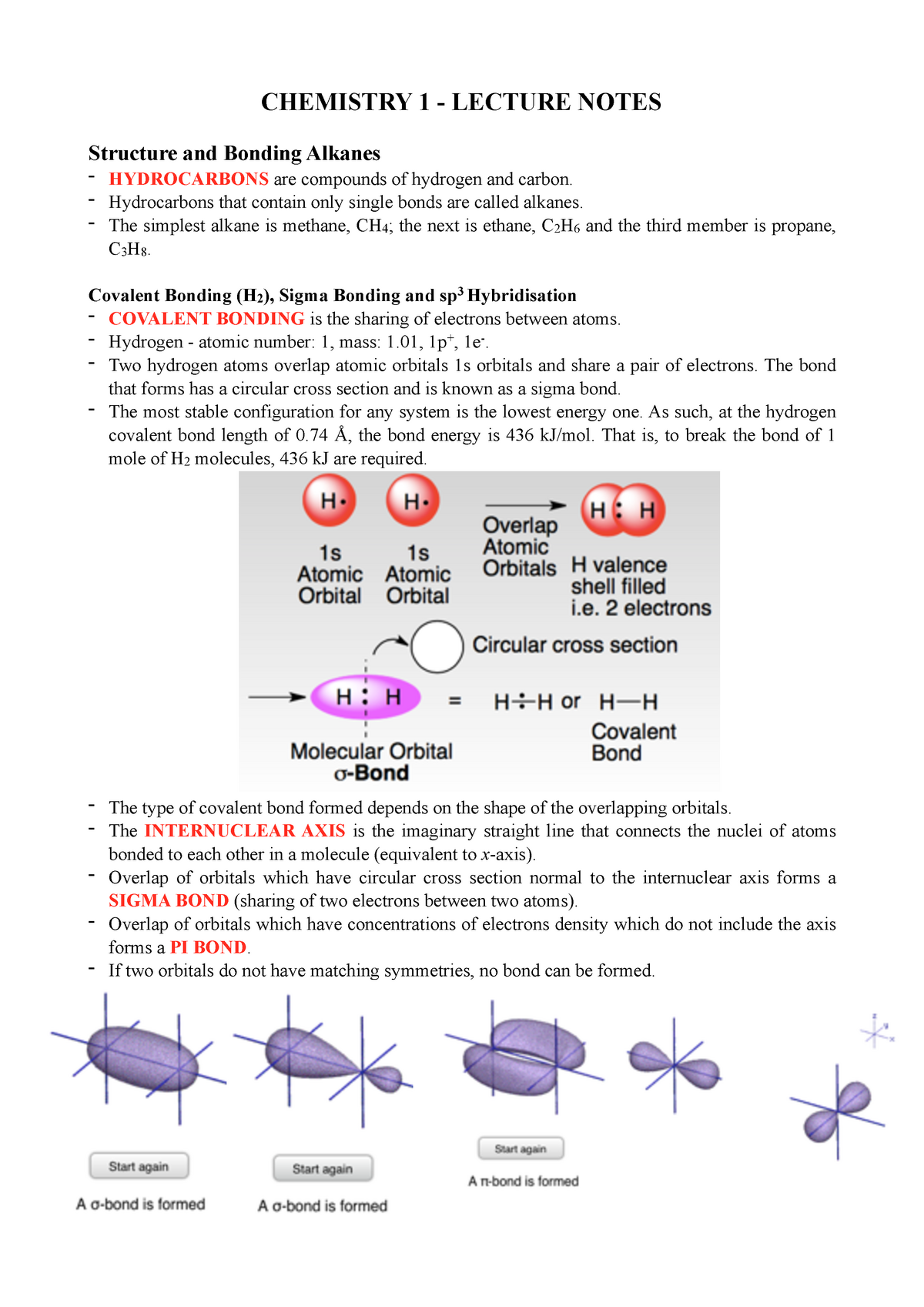 Chem10003-chemistry-1-notes Copy - CHEMISTRY 1 LECTURE NOTES Structure ...