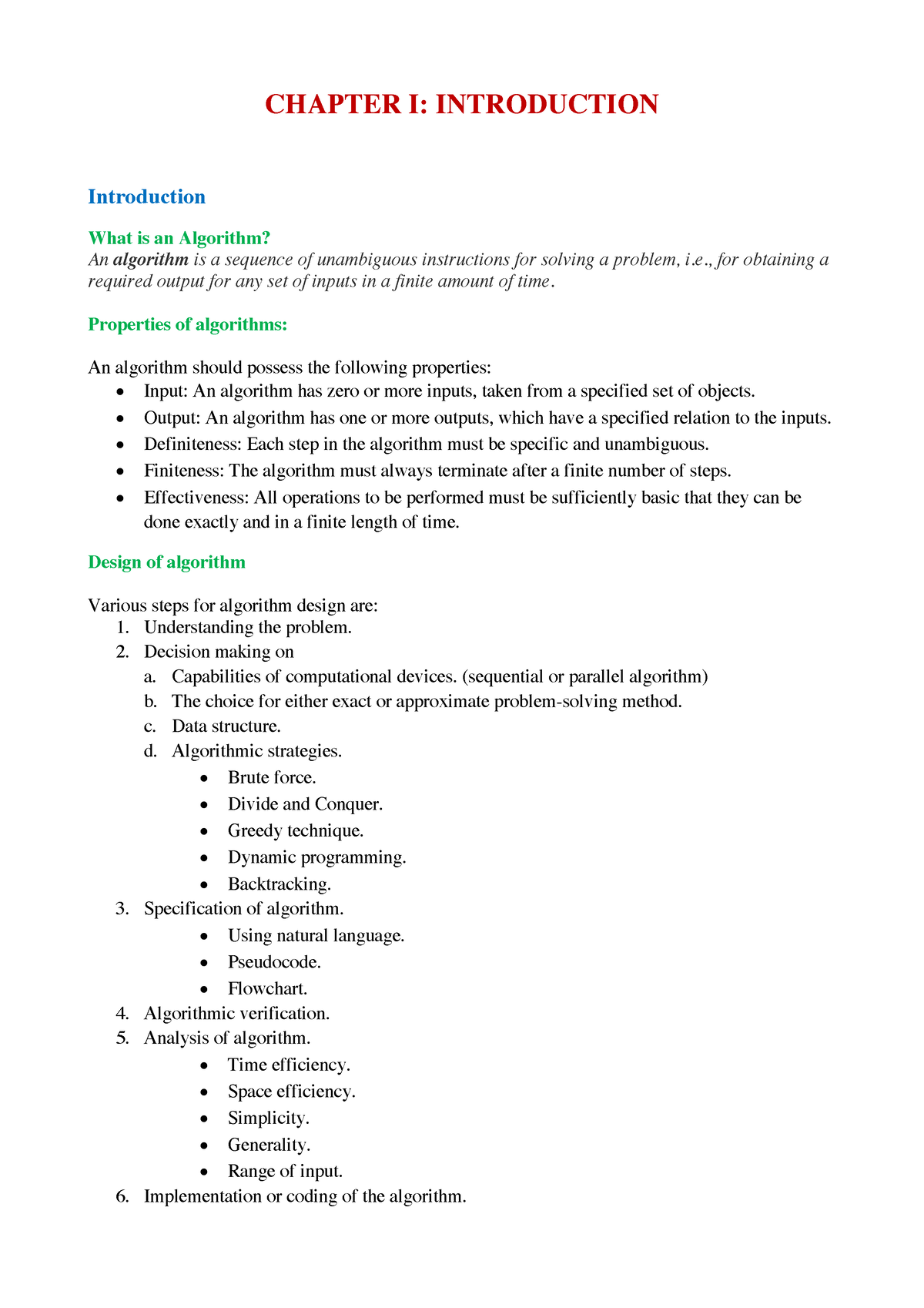 Lecture Notes Chapter 1 - CHAPTER I: INTRODUCTION Introduction What Is ...