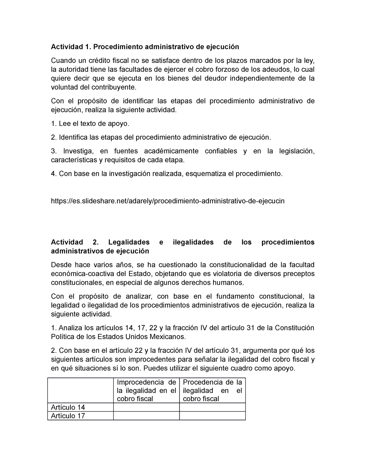 M13 U2 S4 GLOC - Trabajo - Actividad 1. Procedimiento Administrativo De ...