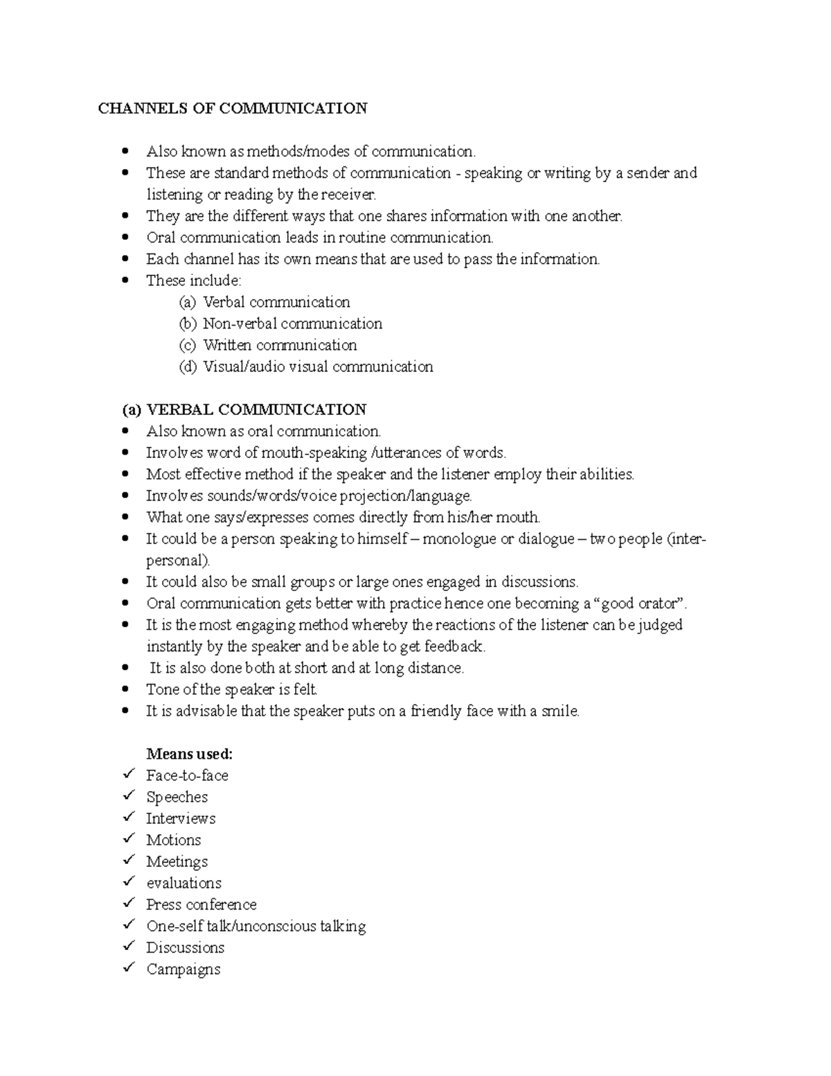 October 2021 - Channels OF Communication - CHANNELS OF COMMUNICATION ...