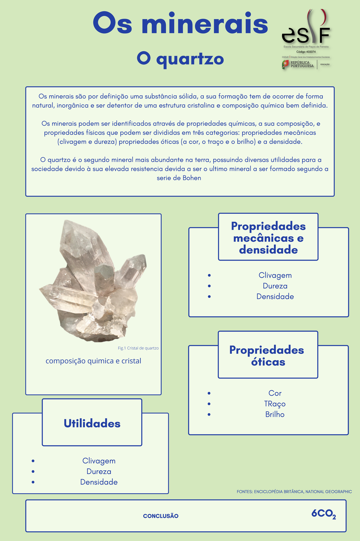 O quartzo - poster e cartaz, contem as noçoes de mineral as suas ...