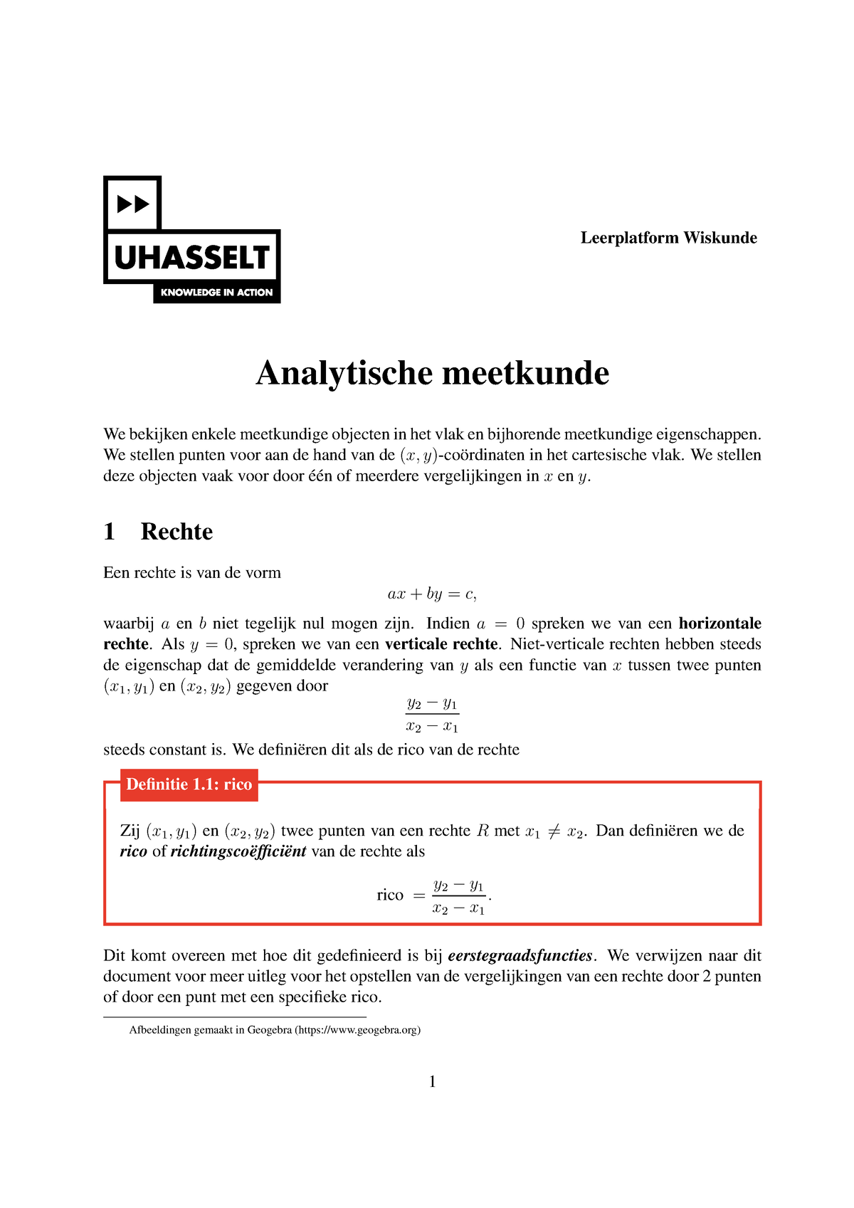 Vlakke Meetkunde Voorbereiding Wiskunde Leerplatform Wiskunde