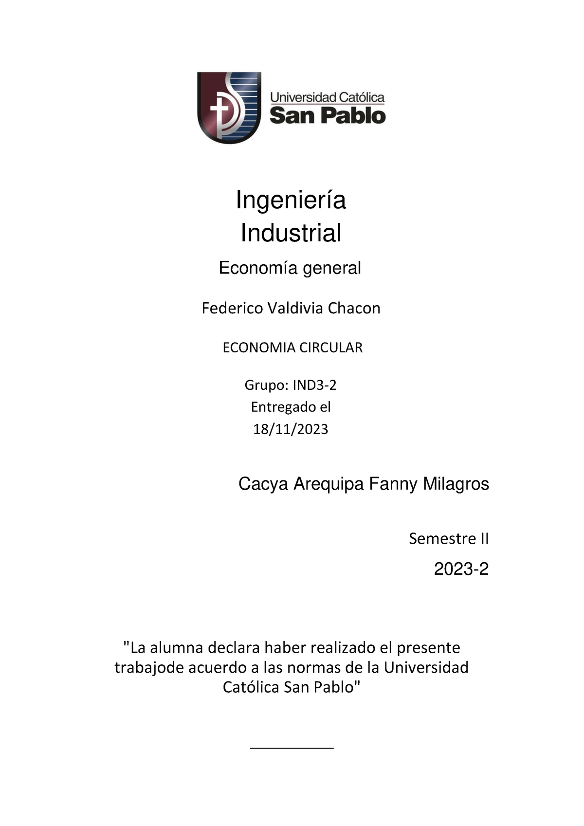 Informe Sobre La Economía Circular - Ingeniería Industrial Economía ...