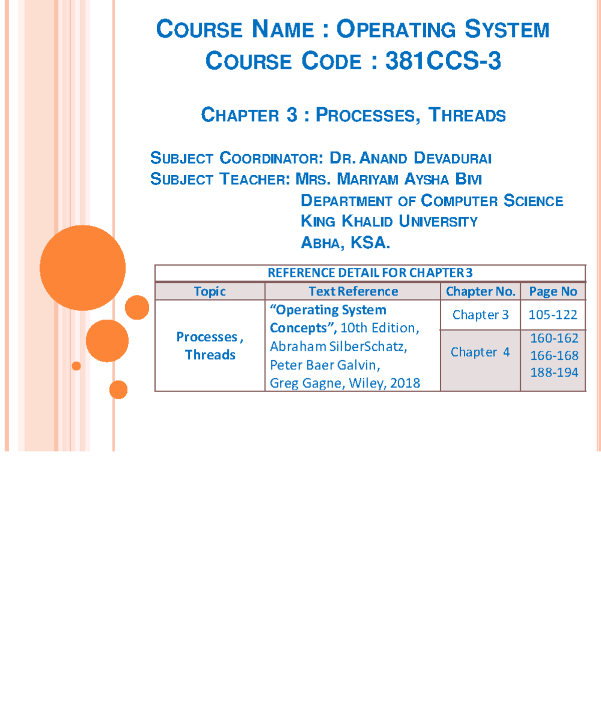 Chapter 3 - Operating system - COURSE NAME : OPERATING SYSTEM COURSE ...