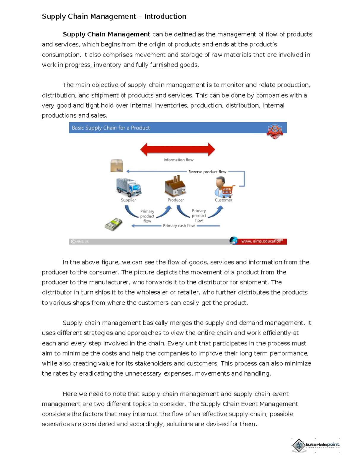 Week 2.1 Introduction to Supply Chain Management - Supply Chain ...