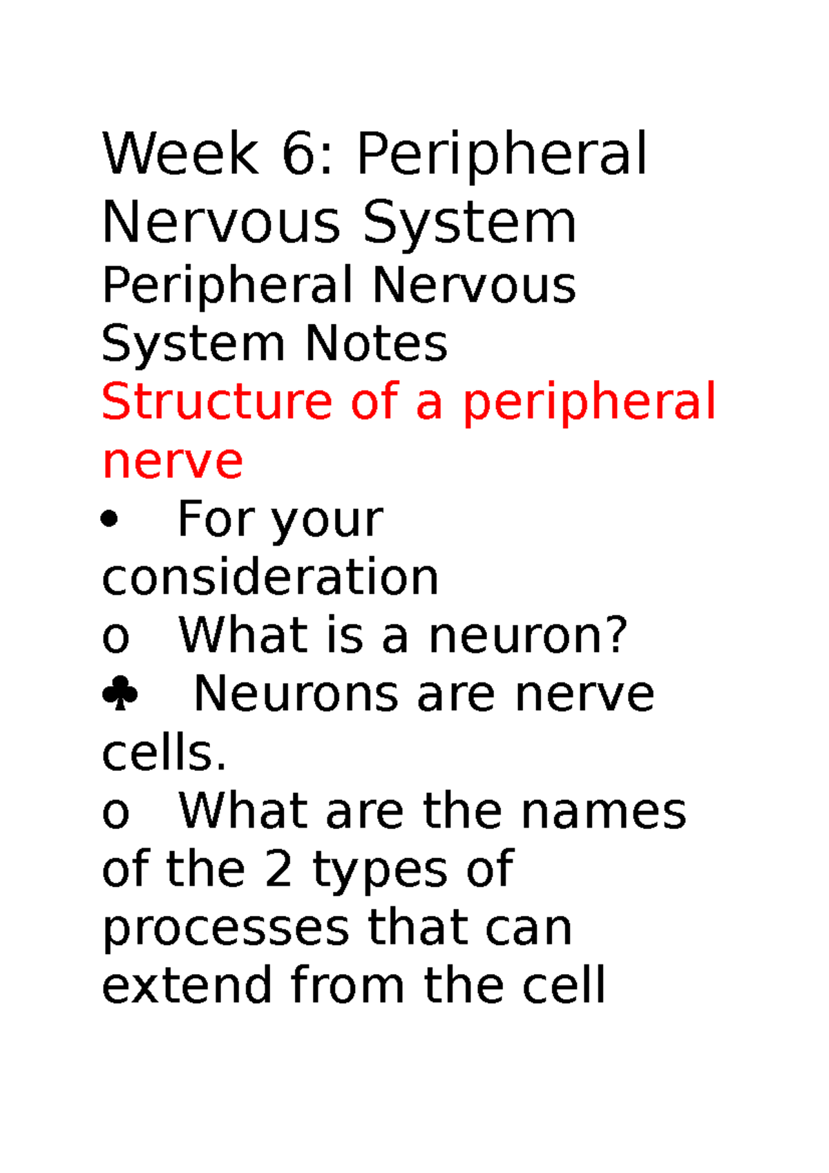 REA Critical Appraisal Week 6 - Week 6: Peripheral Nervous System ...