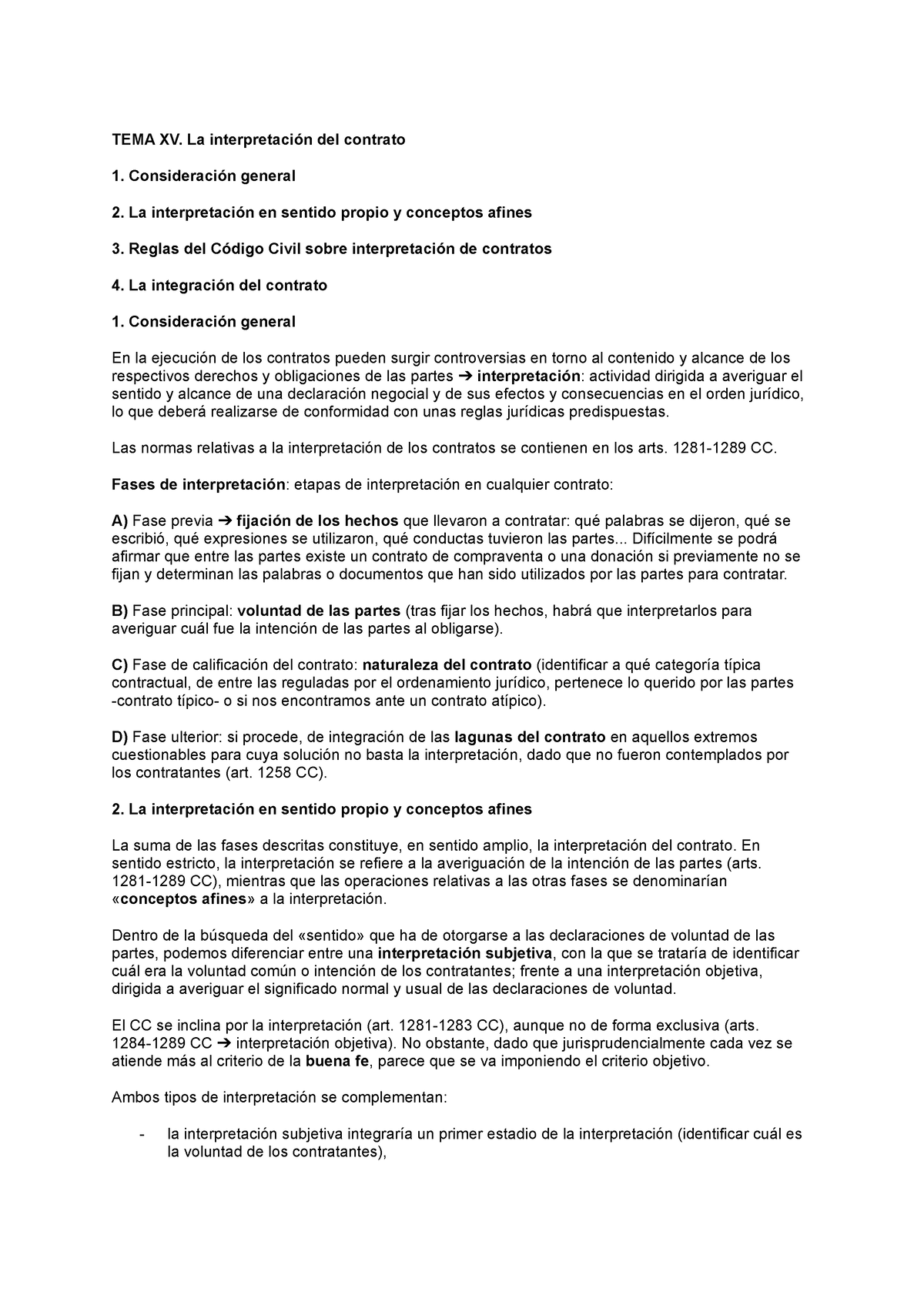 TEMA Oyc Apuntes Para El Examen De Obligaciones Y Contratos Parcial De Los Primeros TEMA