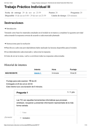 Examen Parcial 2 - [Unidad 3 Y Unidad 4] Técnicas DE Investigación ...