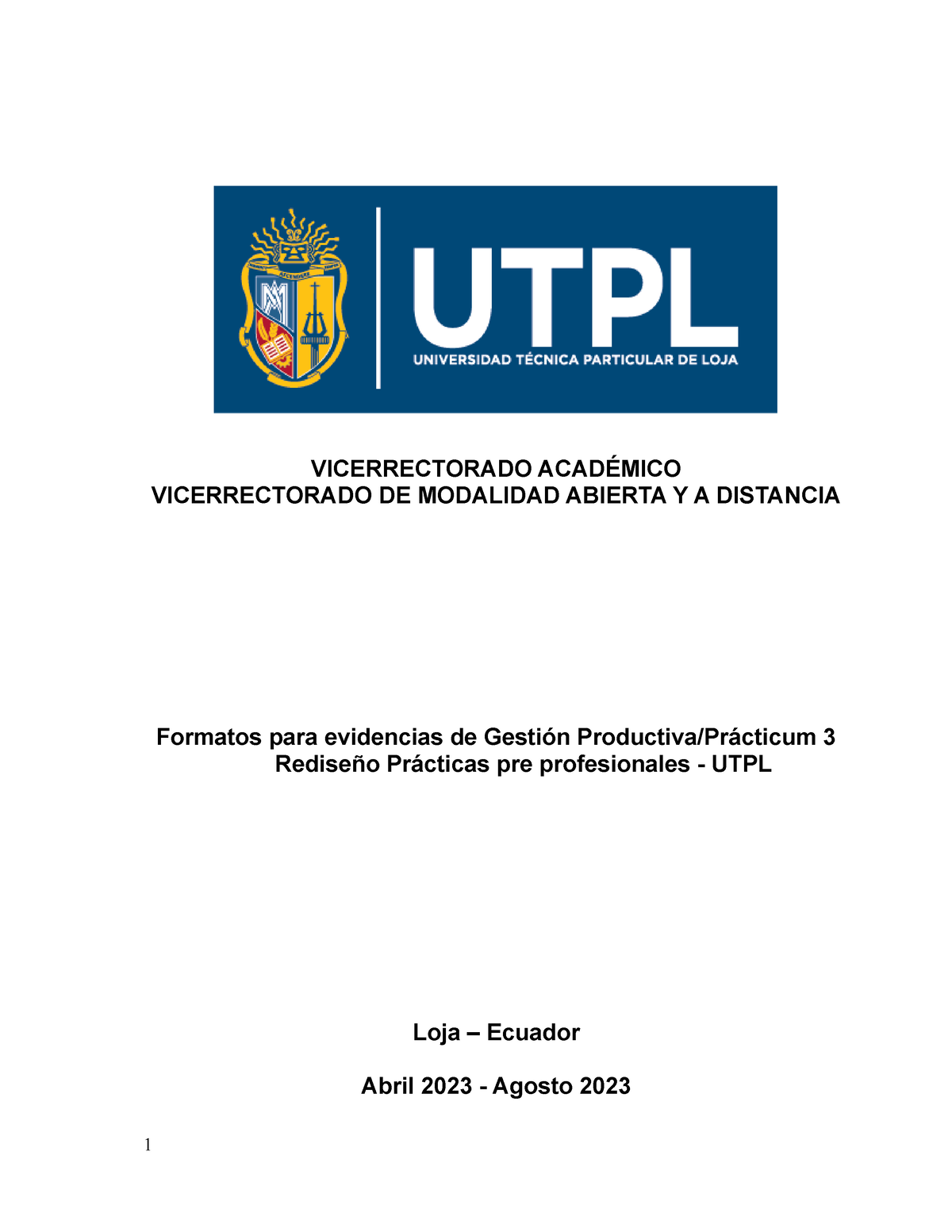 Formato DE Informe Final - Psicología De La Familia - UTPL - Studocu