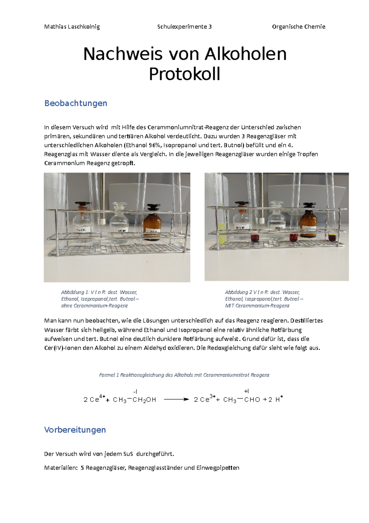 experiment nachweis von kohlenhydrate