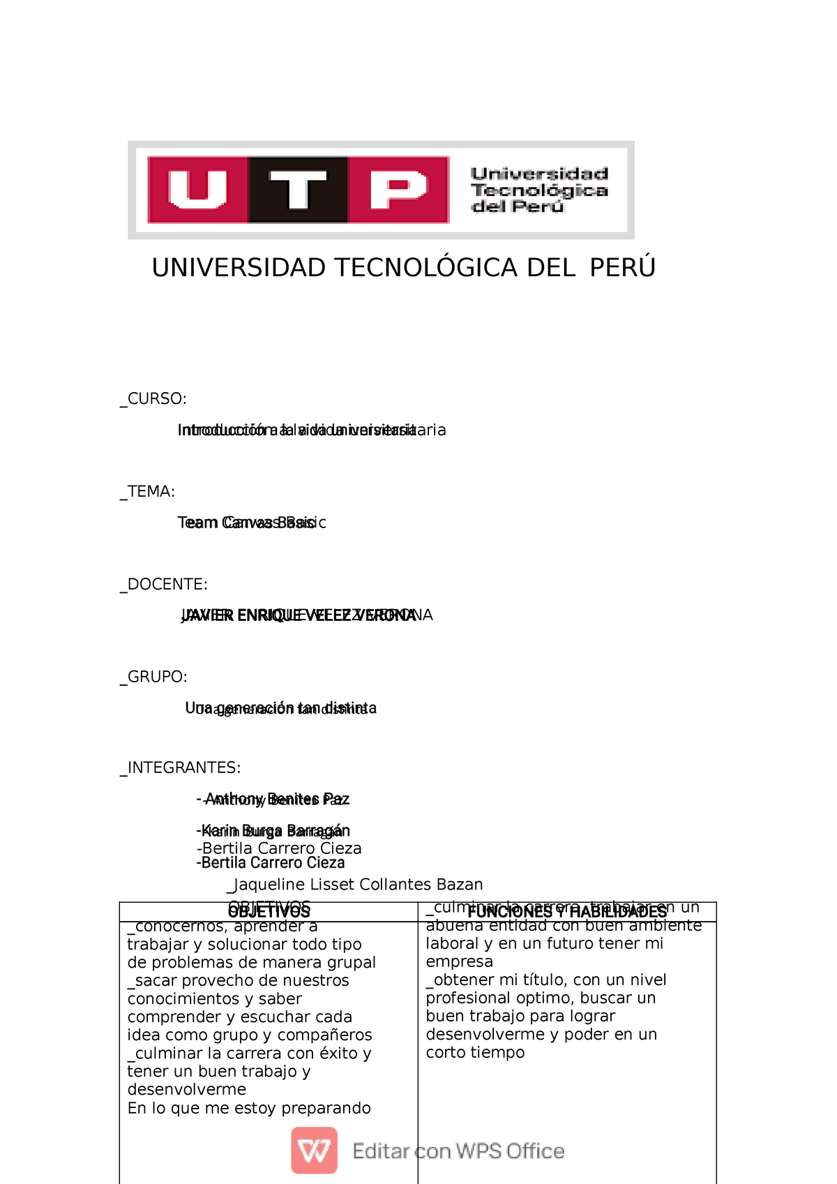 ivu actividad nombre y apellido una generación tan distinta