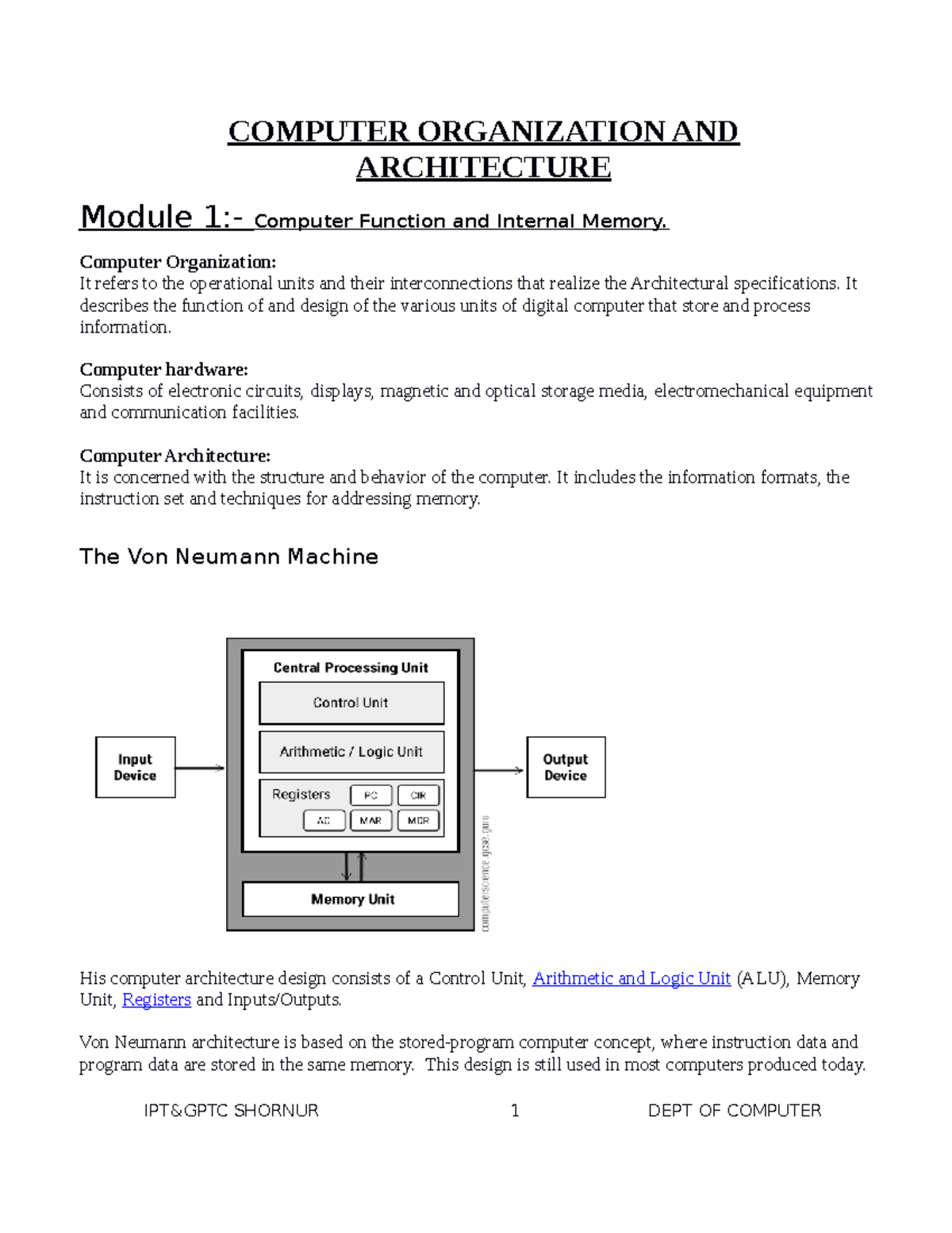 ca-module-1-summaries-note-of-computer-architecture-computer