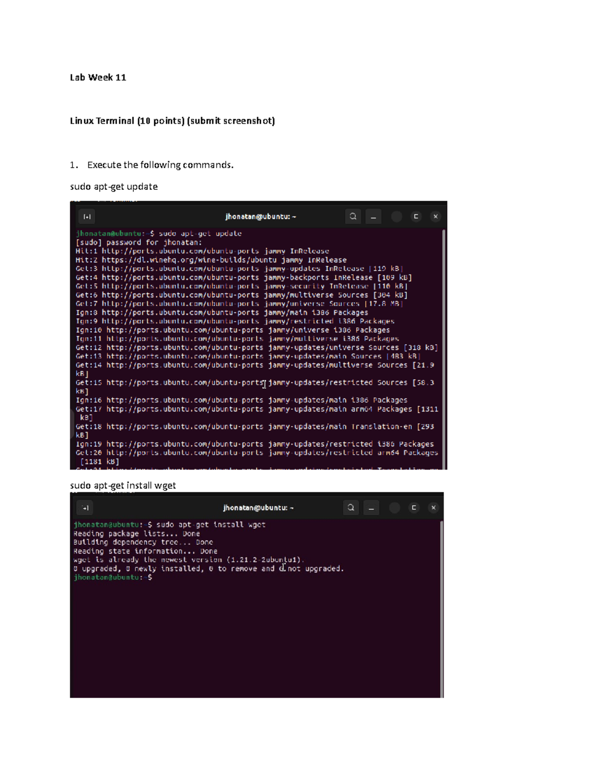 Lab+Week+11+-+OPS+%281%29 - Lab Week 11 Linux Terminal (10 points ...