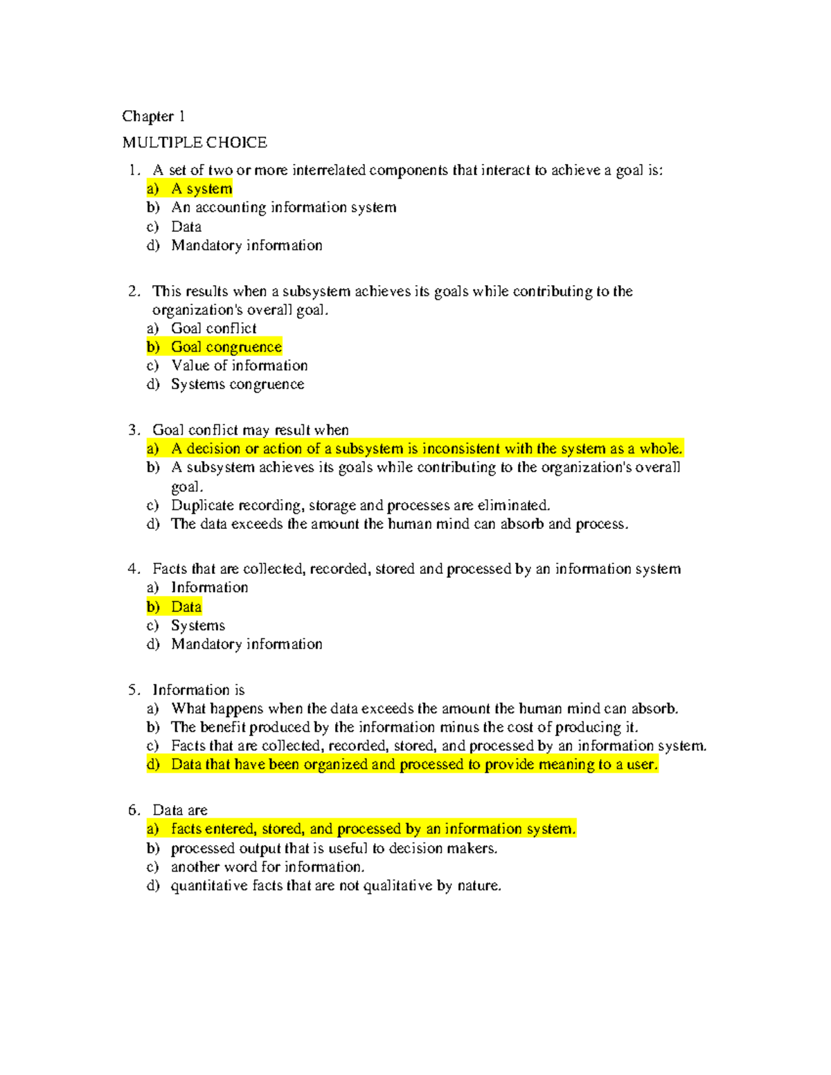 Test Bank Ch01 - Test - Chapter 1 MULTIPLE CHOICE 1. A Set Of Two Or ...