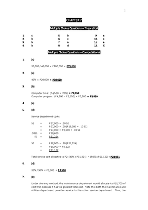 Cost Acc Chap 9 2014 - Accounting - A CHAPTER 9 – PROCESS COSTING ...