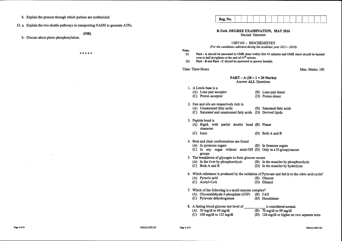 15BT103 2 SEM - Past question paper - b. Explain the process through ...