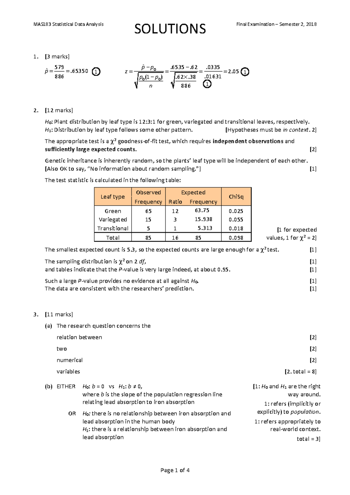 Exam 2018 Answers Warning Tt Undefined Function 32 Solutions 3 Marks 579 ˆ 886 P 0 0 4823