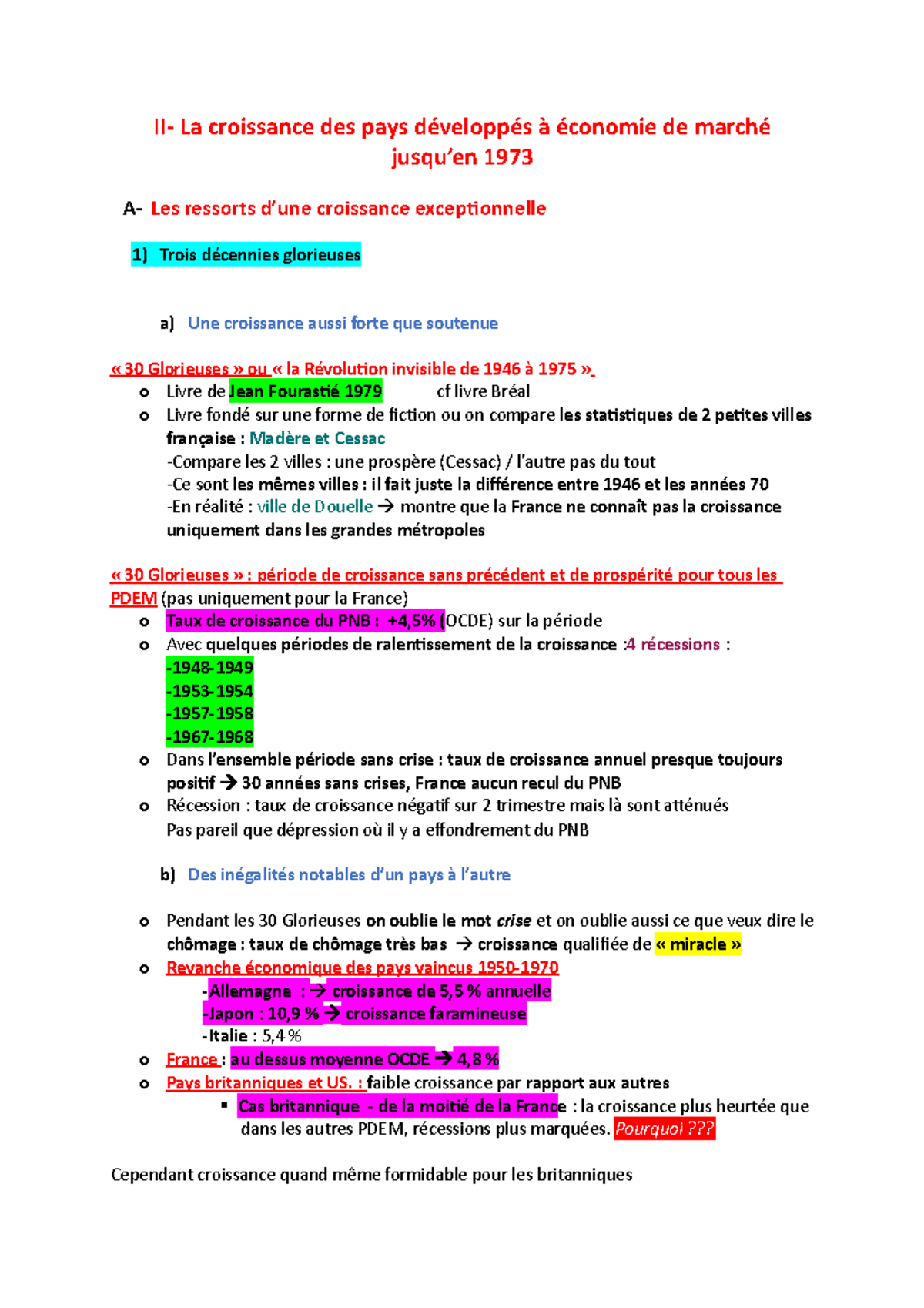 II- Croissance des PDEM depuis 1973 - Histoire-géographie, géopolitique ...