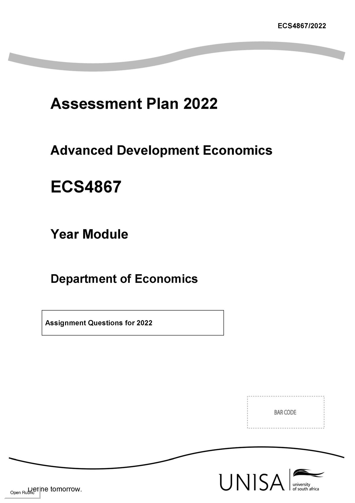 unisa assignments extension 2022