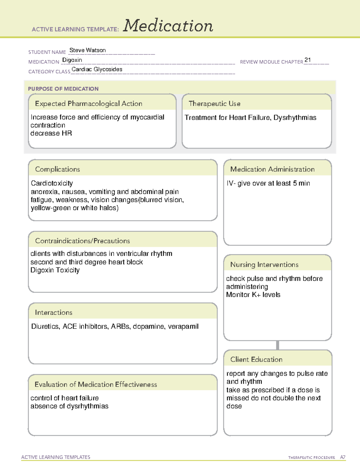 Dosage Calculation Ati Template