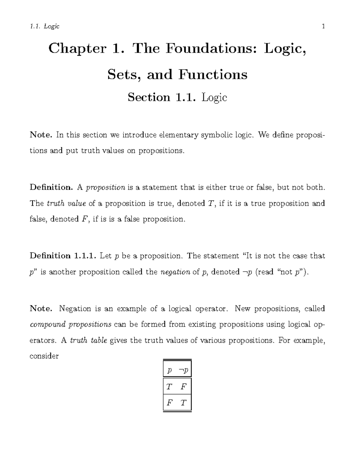 Logic And Theories - Chapter 1. The Foundations: Logic, Sets, And ...