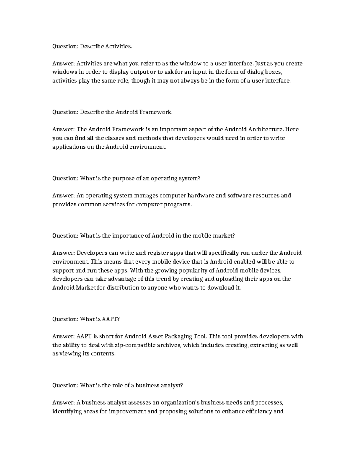 Unquantifiable mossman nausithous - Question: Describe Activities ...