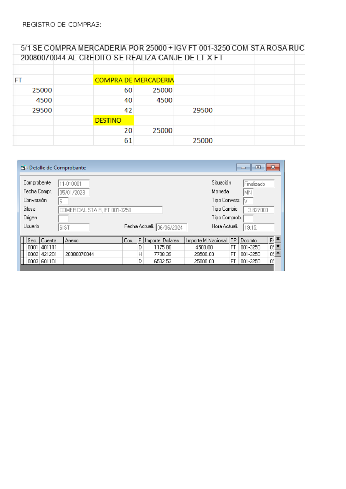 Semana (3) - Compras - sistema contable - contabilidad - REGISTRO DE ...