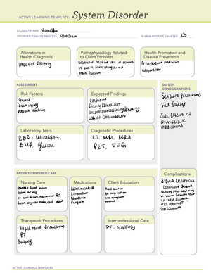 ATI Growth and Development Template wk 1 - NUR 282 - ACTIVE LEARNING ...