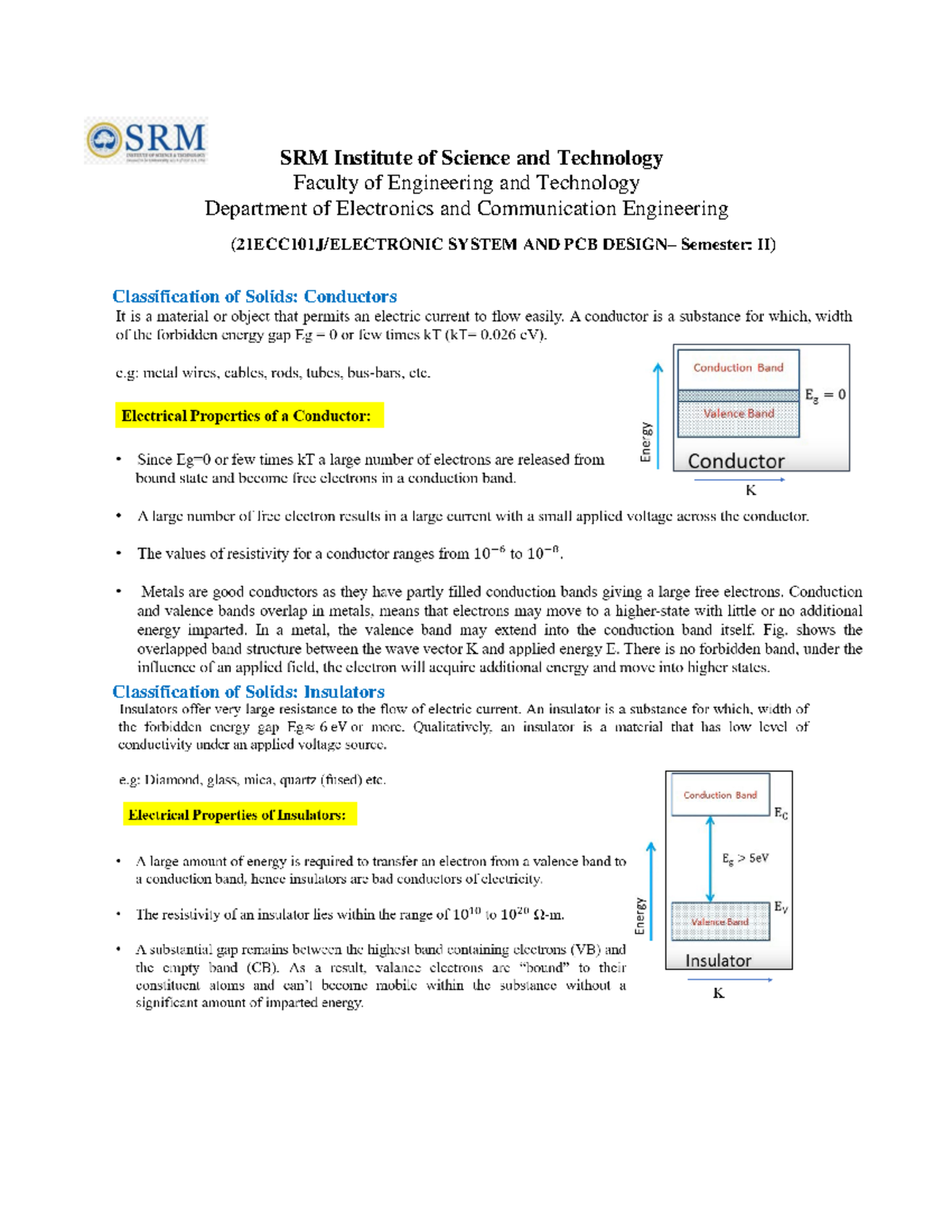 Unit 1 Material - physics notes - SRM Institute of Science and ...