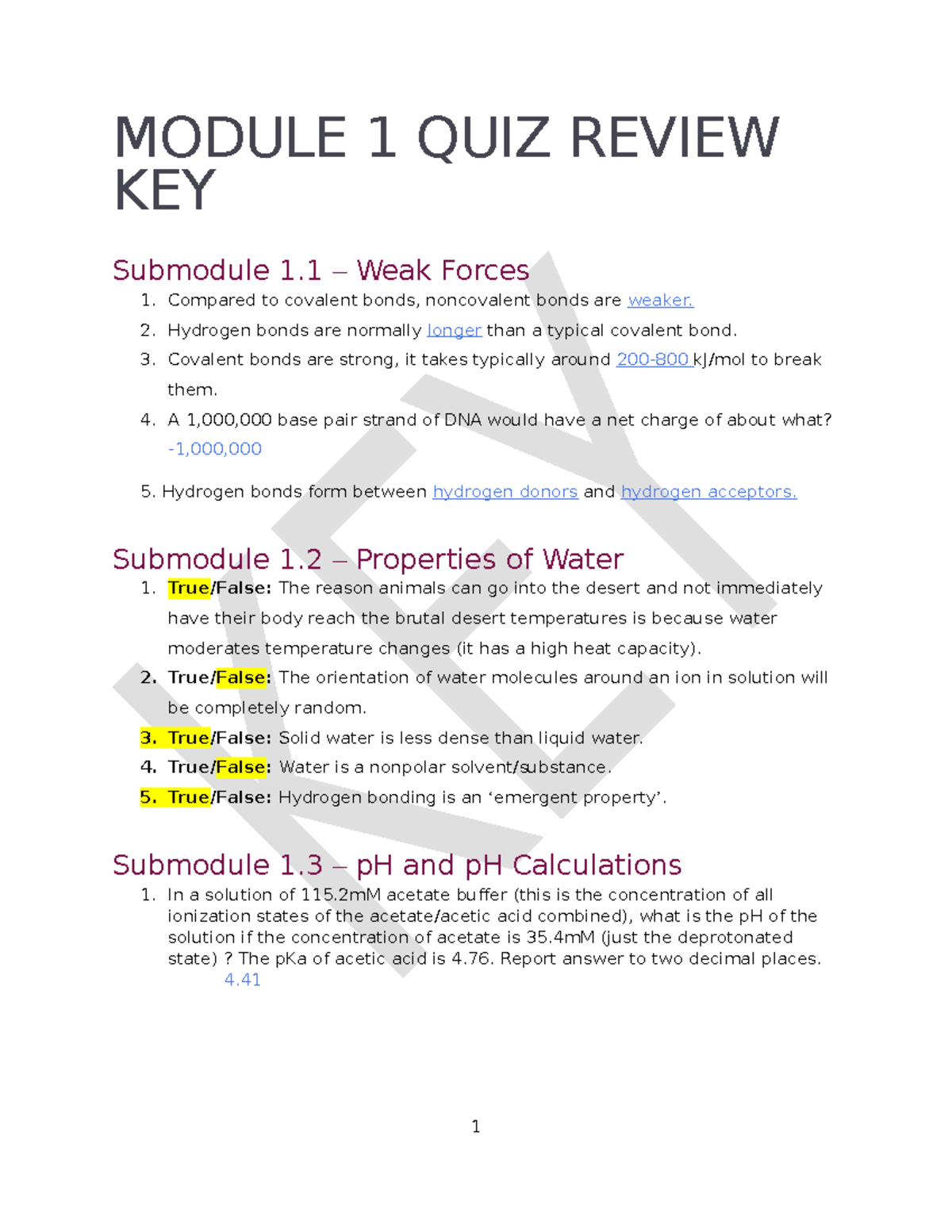 Final Exam Review Key Module 1 Quiz Review Key Submodule 1 Weak Final Exam Review Key Module 1 Quiz Review Key Submodule 1 Weak