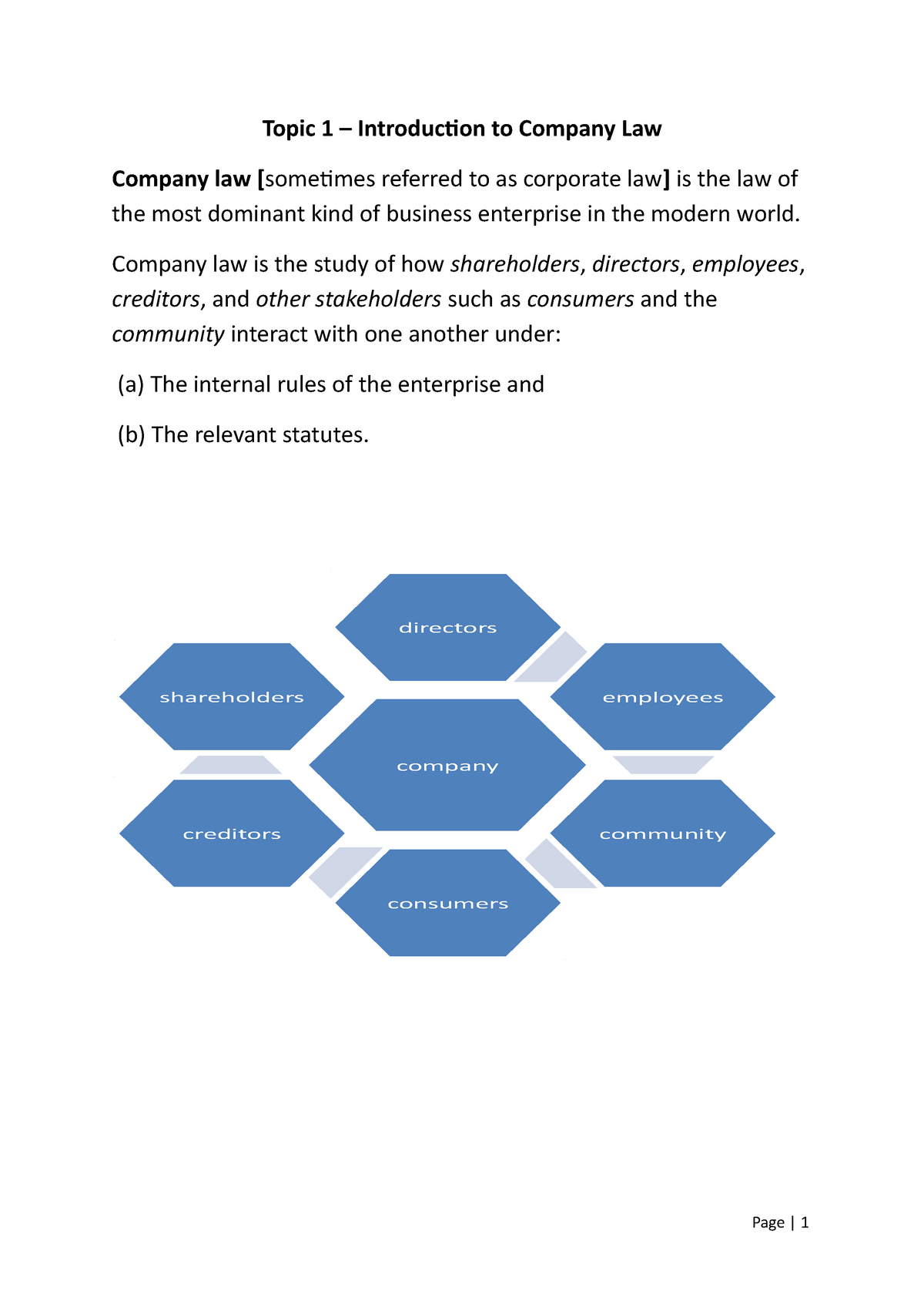 Topic 1 Introduction - Lecture Notes 1 - Topic 1 – Introduction To ...