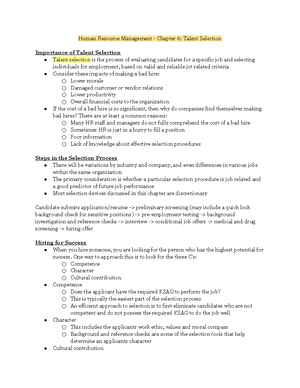 HRM - Chapter 7 - Human Resource Management 3273 - Human Resource ...