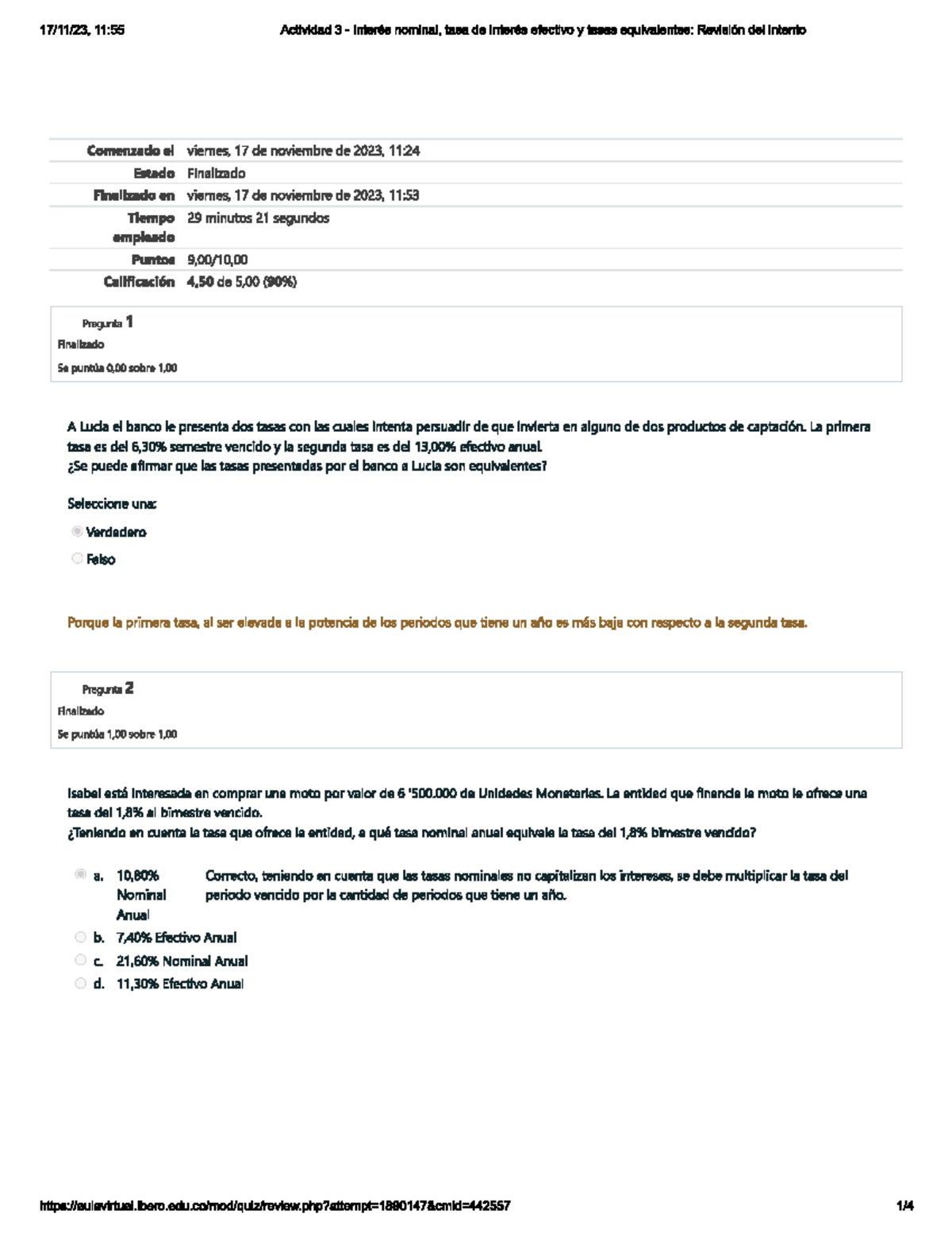 Actividad 3 - Interés nominal, tasa de Interés efectivo y tasas ...