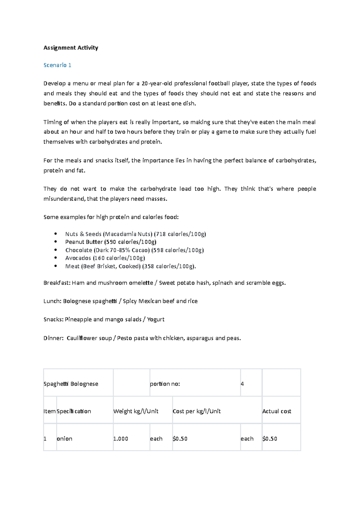 Sithkop 005 Assignment Activity - Assignment Activity Scenario 1 ...