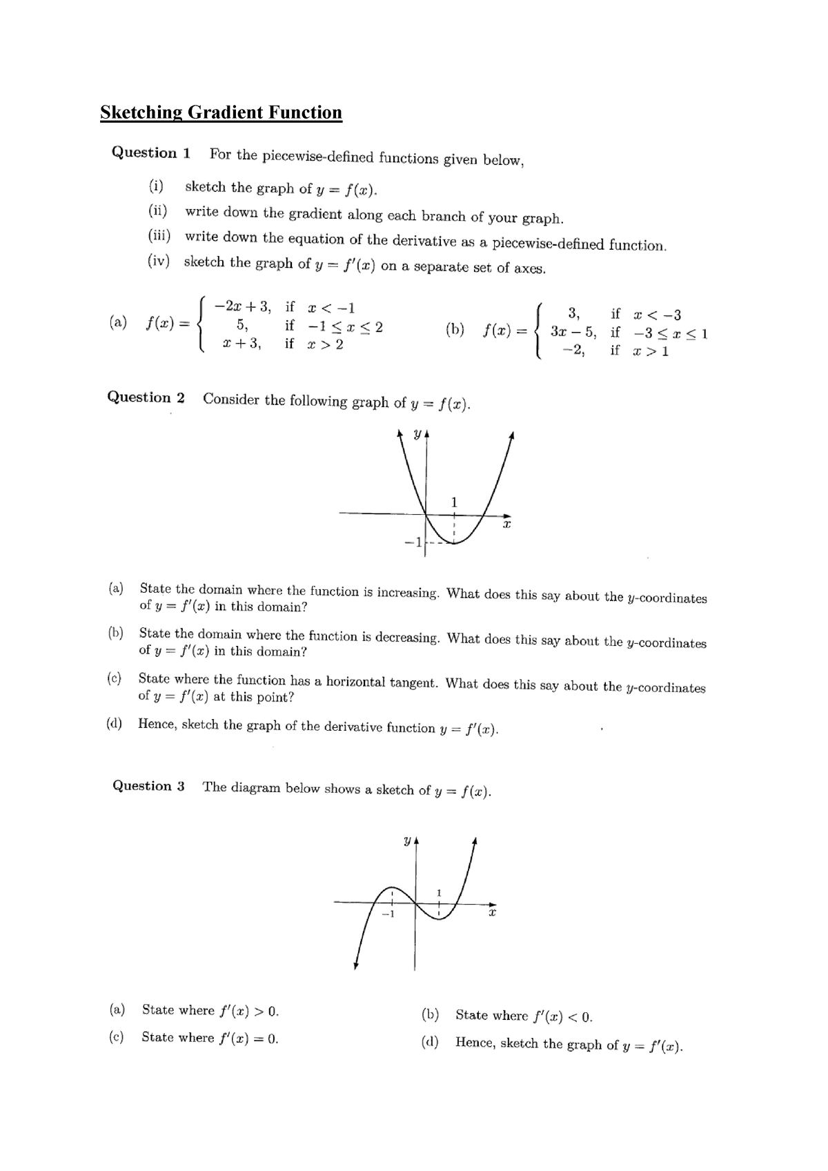 Sketching Grad Func - jlkjl - Sketching Gradient Function Answers ...