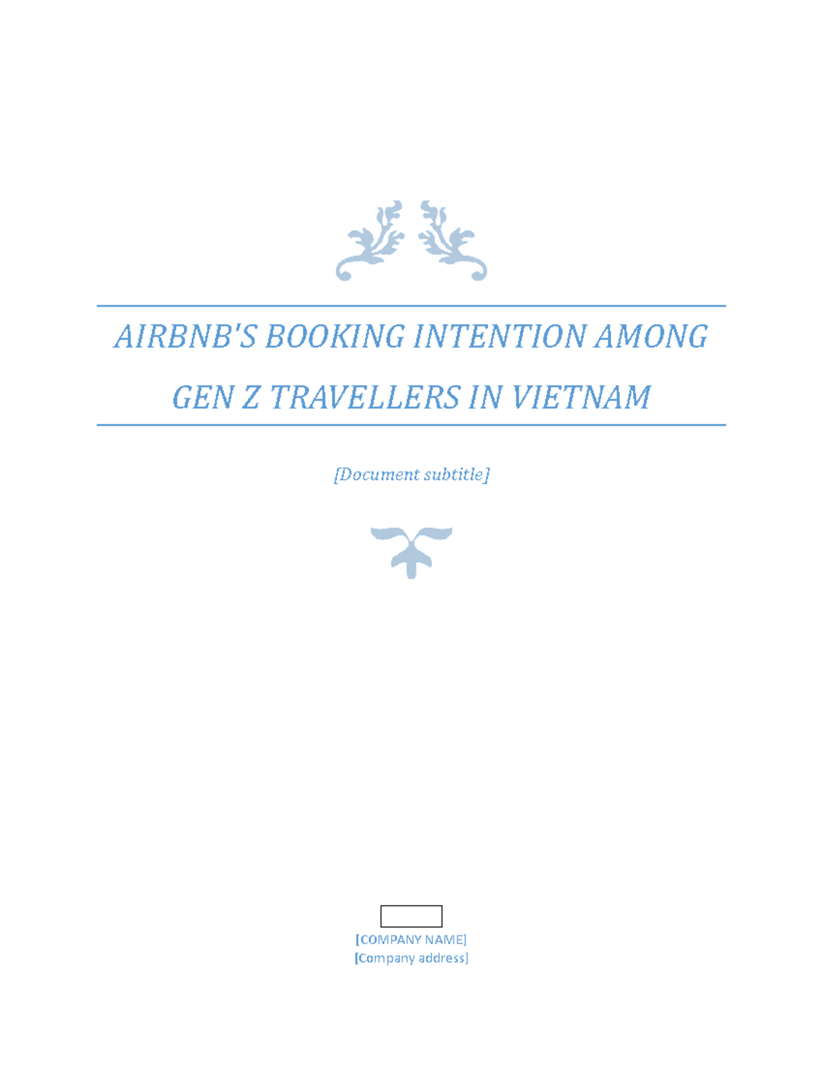 Airbnb - AIRBNB'S BOOKING INTENTION AMONG GEN Z TRAVELLERS IN VIETNAM ...