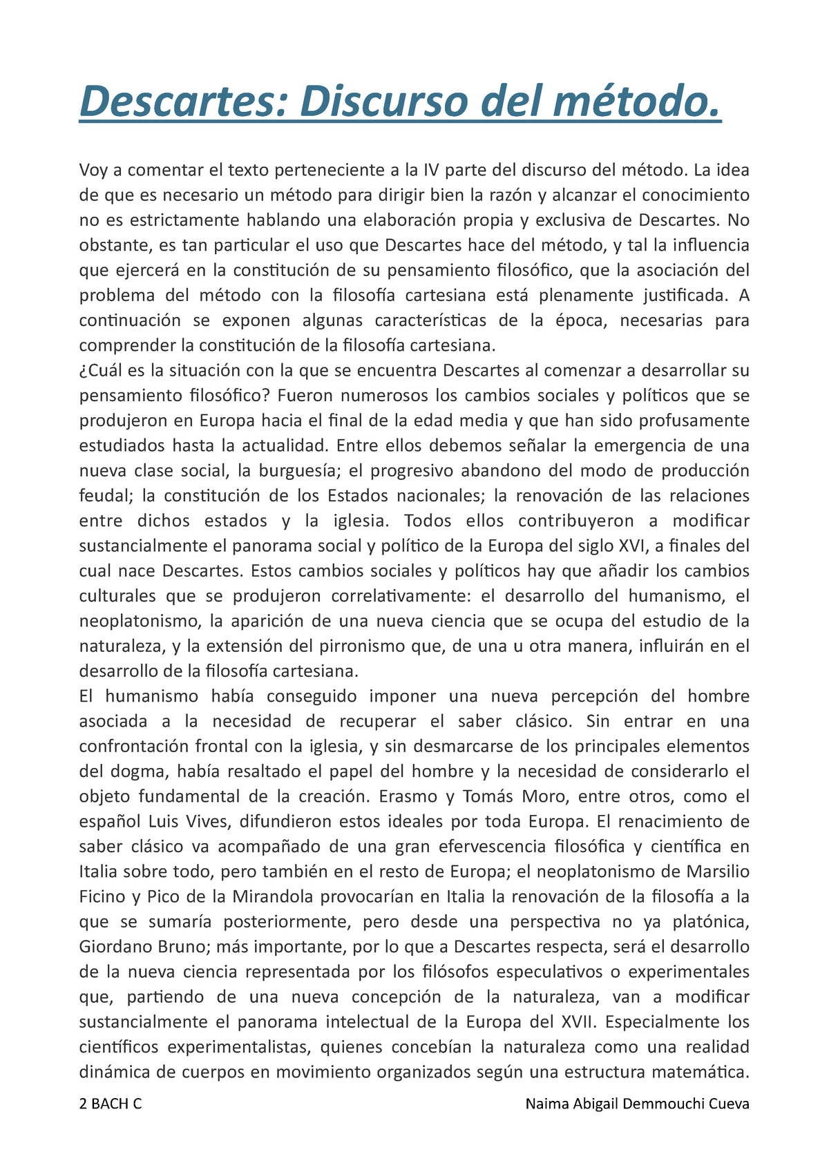 Descartes - El Discurso Del Método - Descartes: Discurso Del Método ...