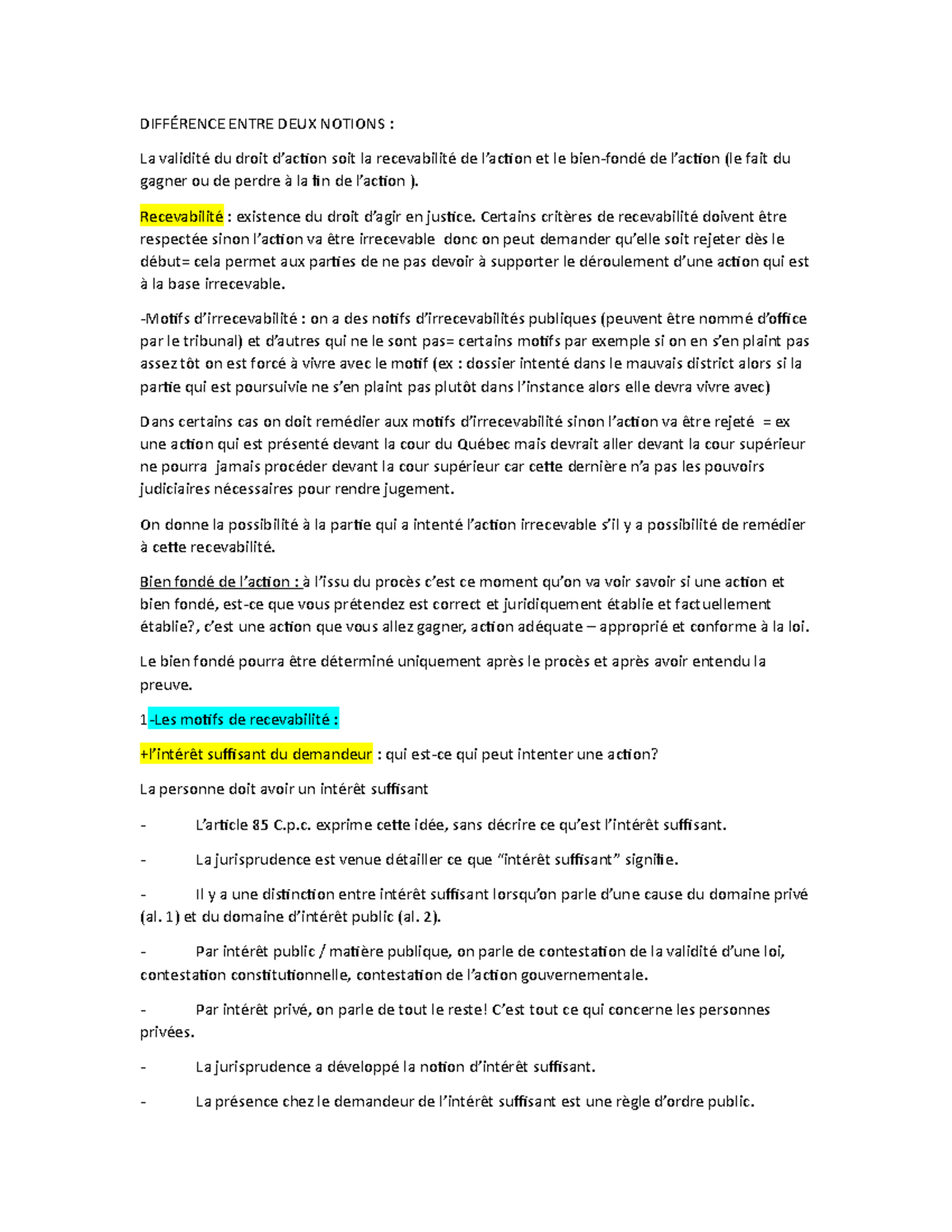 Drt2231-cours 5 - Notes de cours droit judiciaire privee cours 5 2023 ...