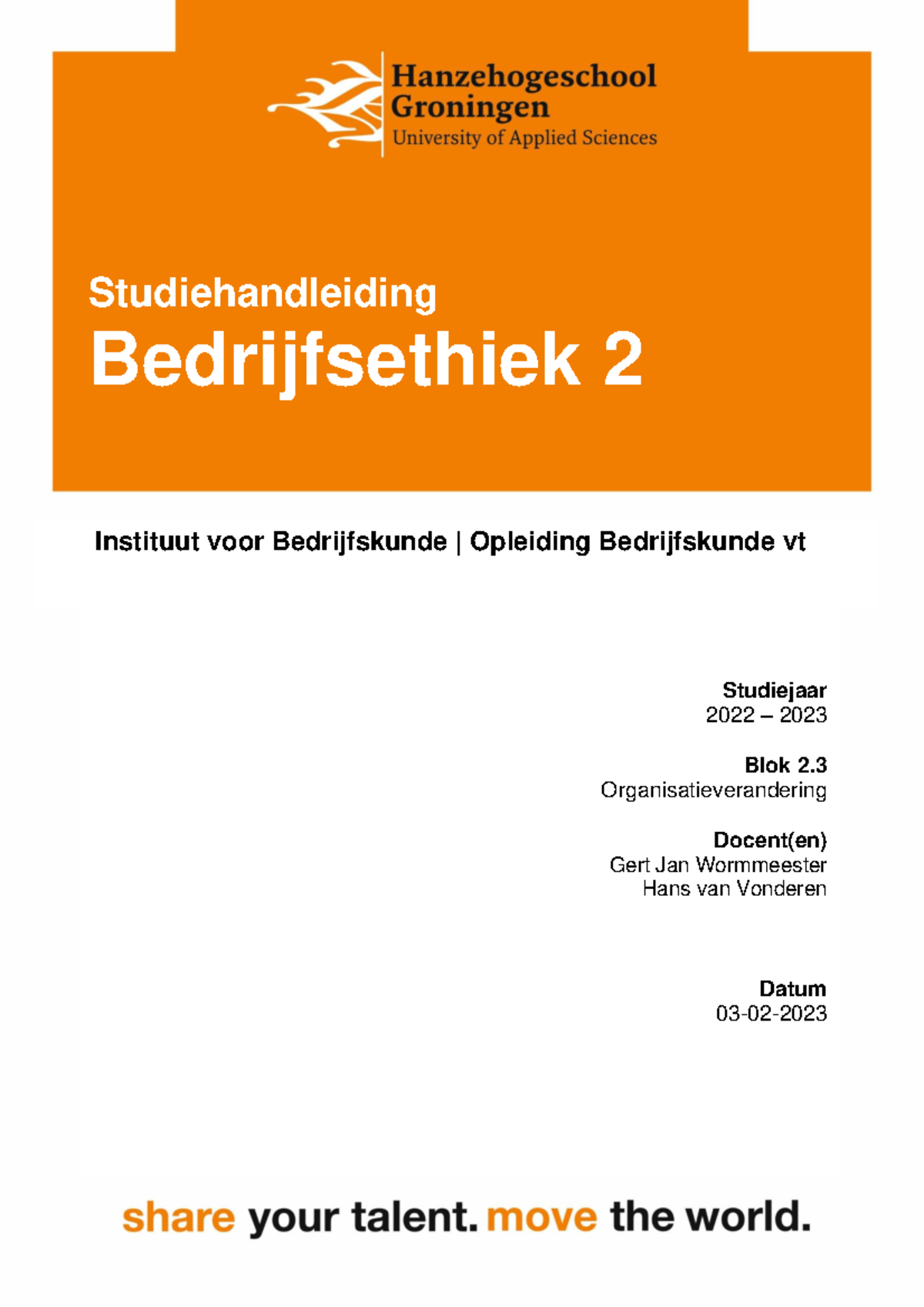 MRVH7ETH2 Studiehandleiding BE2 2022-2023 - Studiehandleiding ...