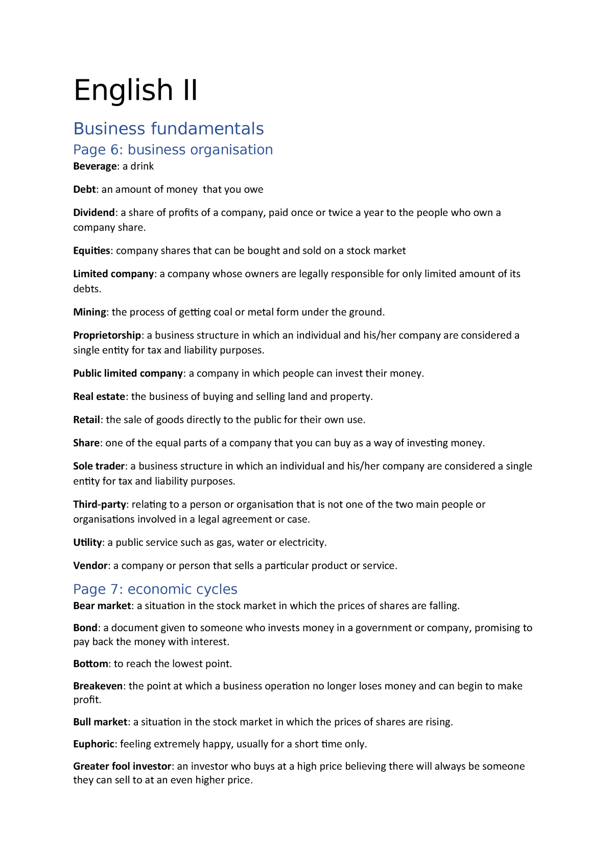 English Ii Samenvatting Straightforward B2 Upper - 