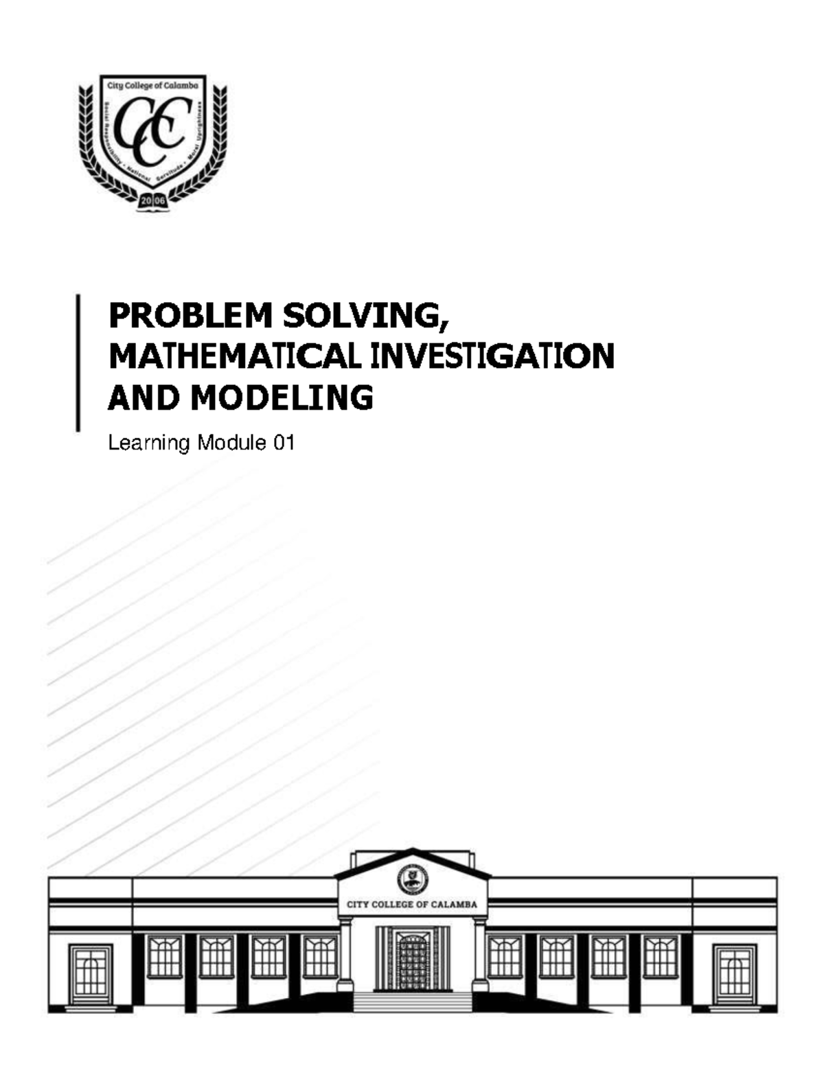 problem solving mathematical investigation and modeling pdf