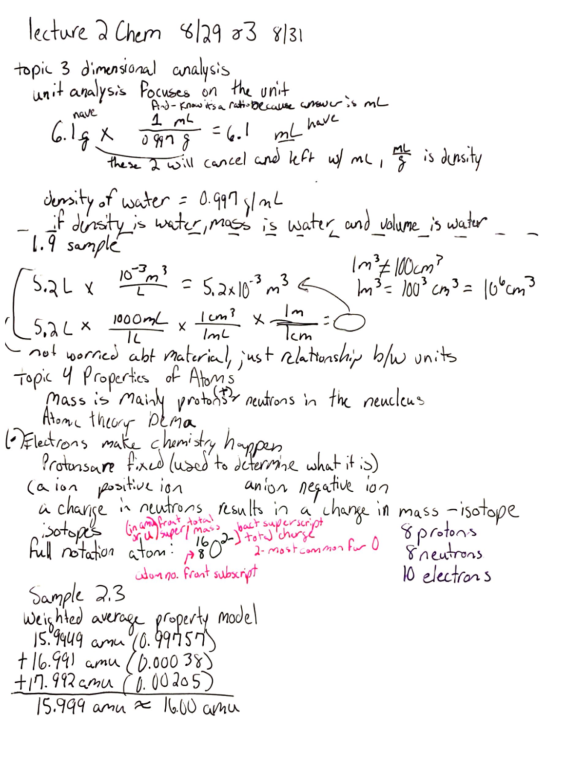 Lecture 2 Chem 8-29 83 8-31 - Lecture 2 Chem 8/29 83 8/ Topic 3 ...