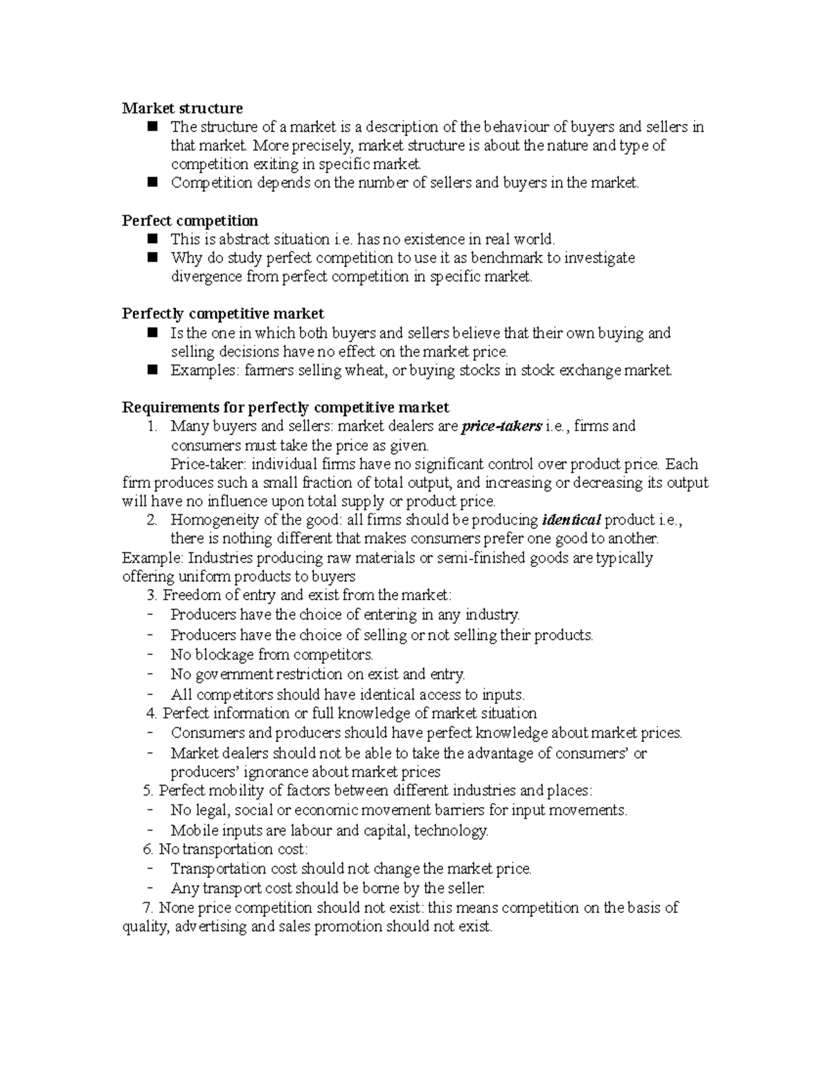 Market structure - Market structure The structure of a market is a ...