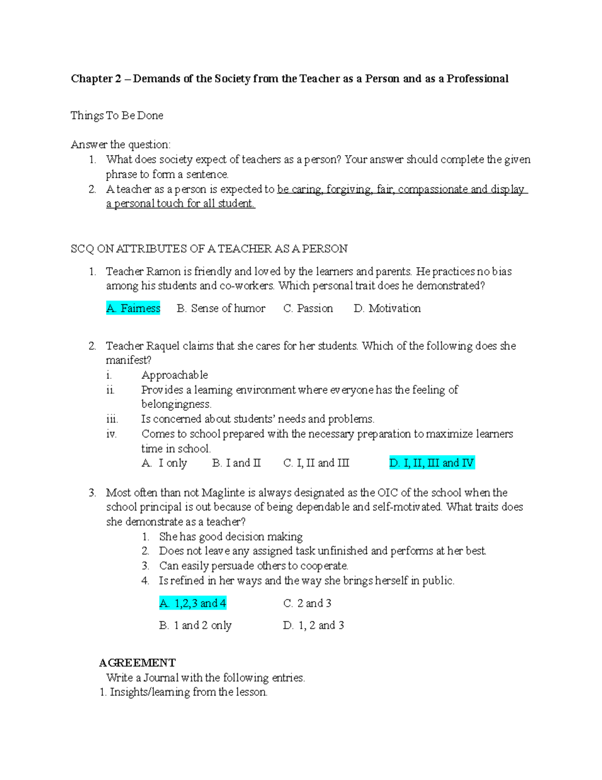 answersheet-chapter-2-demands-of-the-society-from-the-teacher-as-a