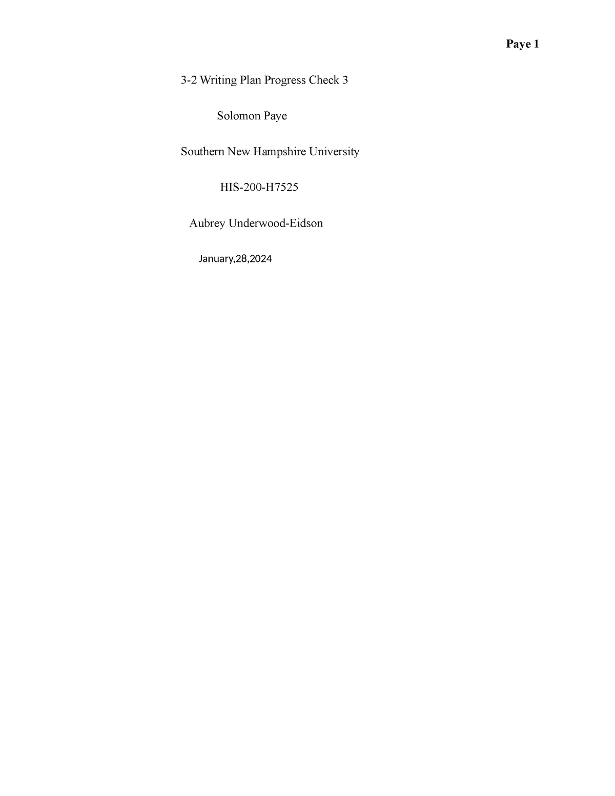 34 - 4-3 Project 1: Writing Plan Submission - 3-2 Writing Plan Progress ...