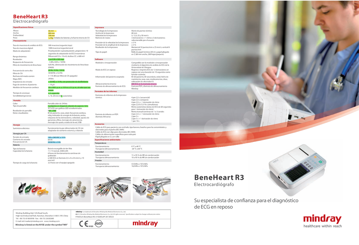 Electrocardiografo-mindray-beneheart-r3 - Electrocardiógrafo BeneHeart ...