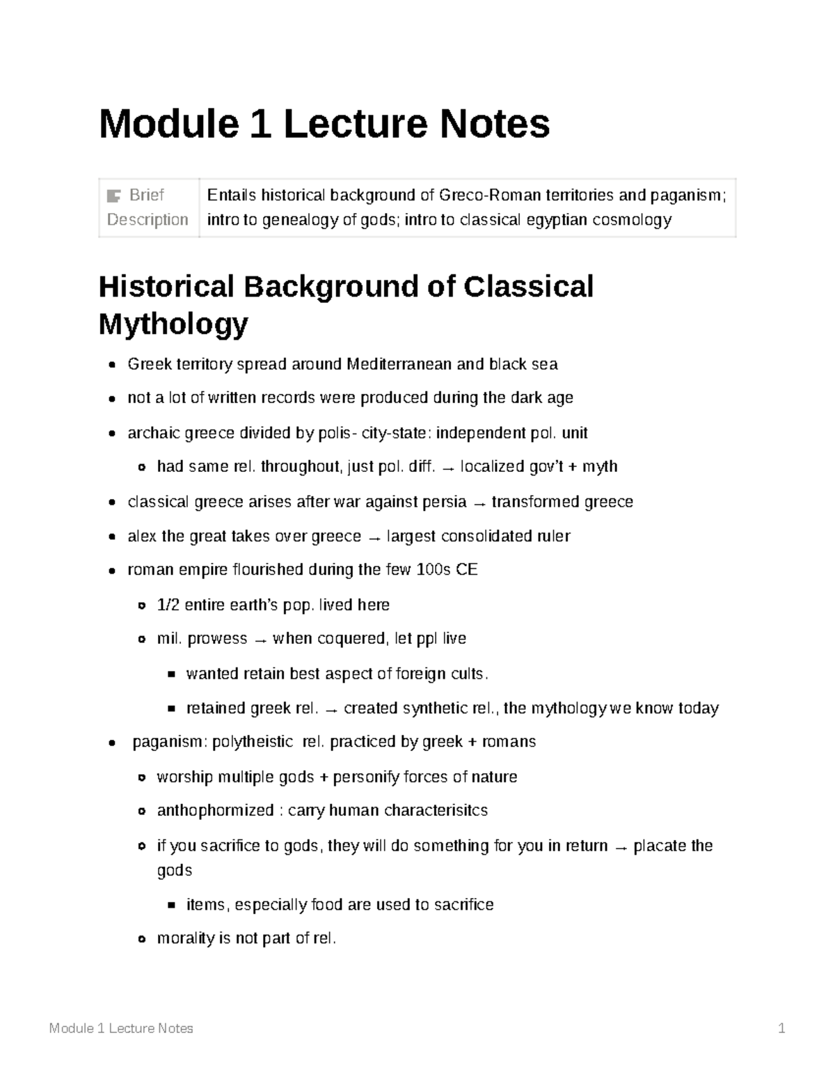 Module 1 Lecture Notes - Module 1 Lecture Notes 1 Module 1 Lecture ...