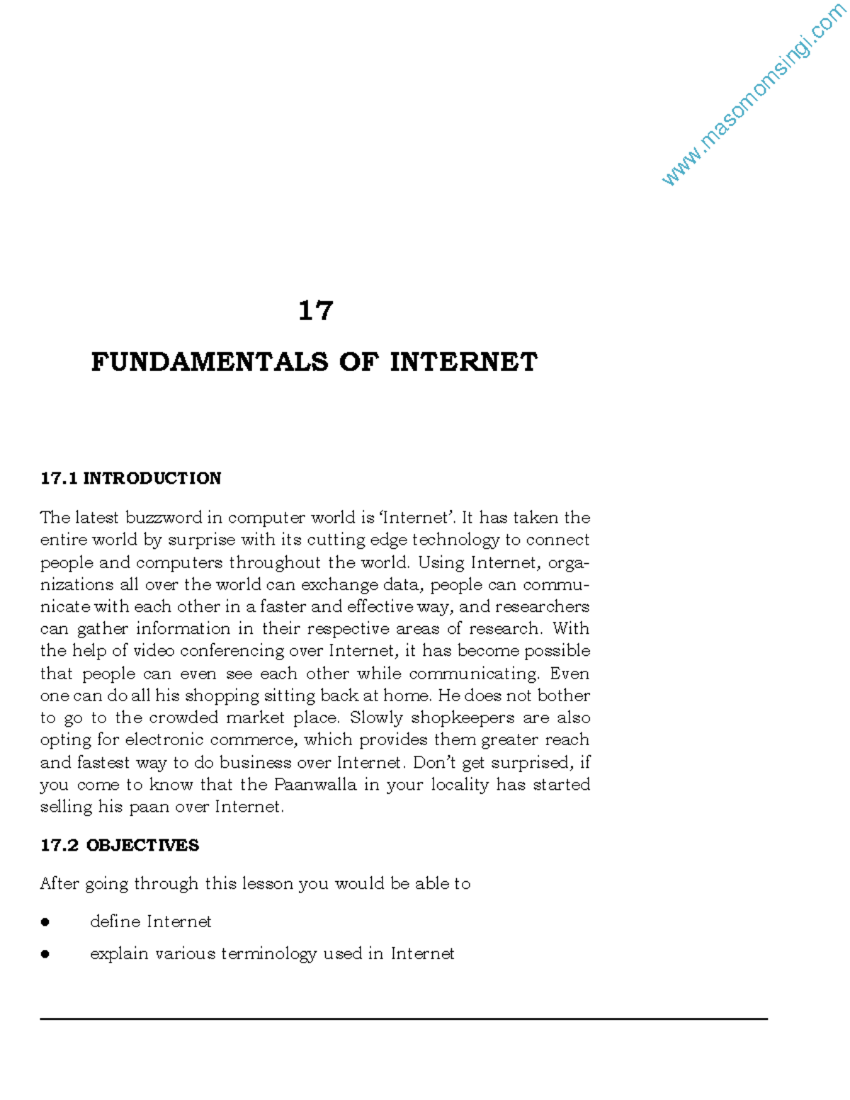 Fundamentals-of- Internet Notes - Fundamentals Of Internet :: 323 17 ...